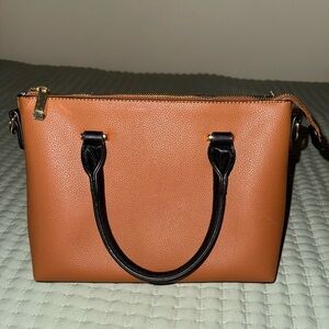 Isobella bag. Brown with black handles. EUC